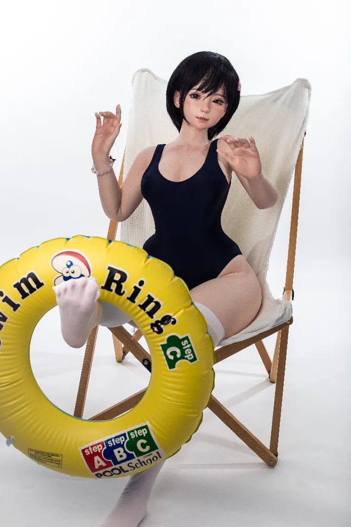 125cm (4ft1) Petite Cup Real Skin Texture Silicone Sex Doll Sana, ROS Head